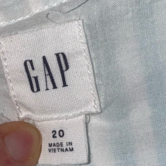 Gap Blue Striped Linen Sundress Fit & Flare Womens Sz 20 Preppy Summer Nautical - Picture 10 of 10